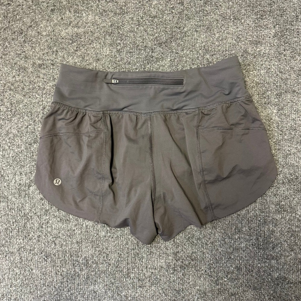 Lululemon Speed Up Shorts Womens Size 4 Gray Low Rise Running Athletic Lined